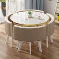 thumbnail image 1 of Poker Marble Dining Tables Set 4 Chairs Center Round Dinning Table Luxury Office Mesas De Jantar Apartment Furniture GPF26XP My Lux Decor Round, 1 of 17