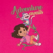 Nickelodeon Dora the Explorer Girls 2 Pack Short Sleeve T-shirt Set For Kids (Sizes XS-XL)