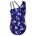 thumbnail image 4 of iiniim Kids Girls One-Piece Sleeveless Ballet Leotard Gymnastic Yoga Dance Sports Bodysuit 4-16 Fairy Navy 16, 4 of 6
