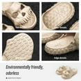 thumbnail image 7 of HOYUFEI Skull Slide Sandals for Women Men Anti-Slip Cushioned Slippers EVA Thick Soft Slides Open Toe Slide on Indoor Outdoor Beach Pool Sandals Khaki, 7 of 7