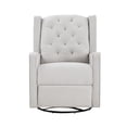 thumbnail image 4 of Suite Bebe Bryton Swivel Glider Recliner - Tufted - Woven Gray Fabric, 4 of 10