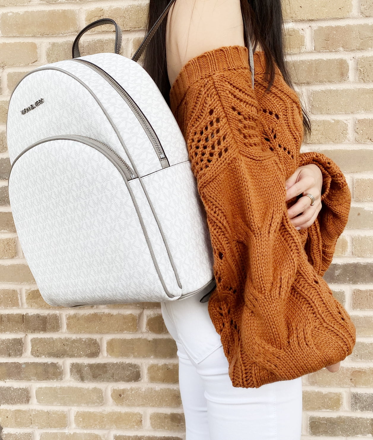 michael kors grey backpack