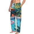 thumbnail image 6 of Zufioo Tropical Poolside Relaxation Mens Pajama Pants Sleep & Lounge Pants Sleepwear Pants(Available in Big & Tall)-Medium, 6 of 6