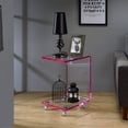 thumbnail image 3 of Fox Hill Trading Acrylic C Shape Accent Table with Casters, 3 of 9