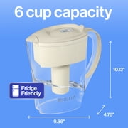 Brita Small 6 Cup Red Denali Water Filter Pitcher with 1 Brita Standard Filter