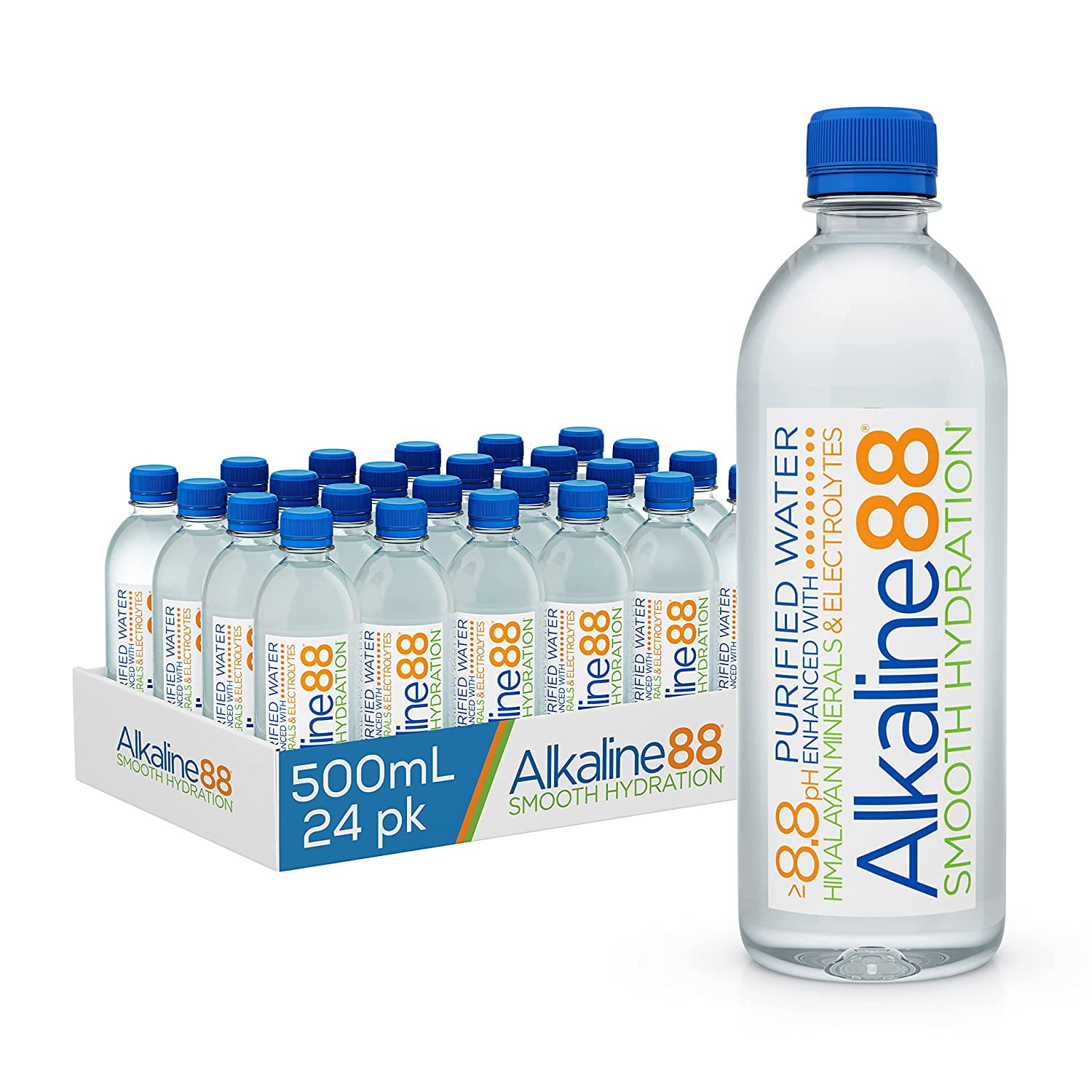 Alkaline88 Purified Ionized Water With Himalayan Minerals, 500Ml (24