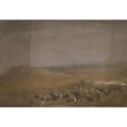 thumbnail image 2 of Edwin Austin Abbey 14x11 Black Ornate Wood Framed Double Matted Museum Art Print Titled: Landscape, 2 of 5