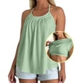 thumbnail image 3 of Tank Tops with Built in Bras for Women, Loose Fit Flowy Cami Top,S, 3 of 8