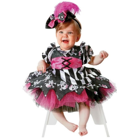 Black and White Abigail the Pirate Child Toddler Girl's Halloween Costume