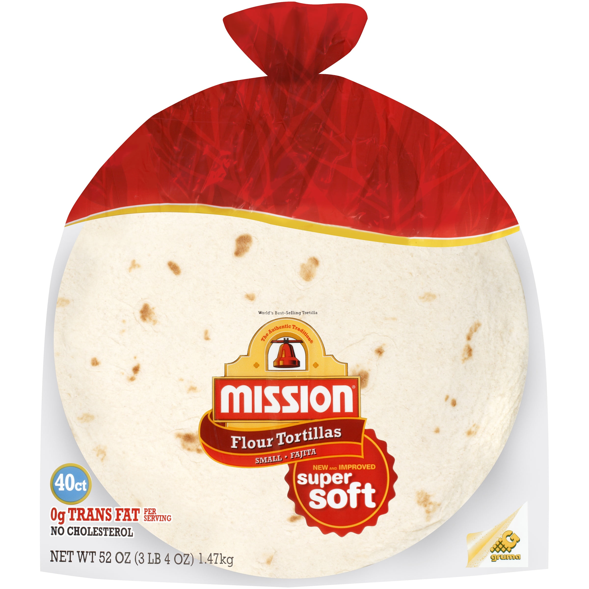 Mission Small Fajitas Flour Tortillas Twin Pack 52 oz. Bags by Gruma Corporation