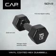 thumbnail image 6 of CAP Barbell Vinyl Coated Dumbbells, 15 lb Pair, 6 of 6