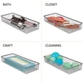 thumbnail image 5 of mDesign Metal Farmhouse Kitchen Cabinet Drawer Storage Basket, 4 Pack, Dark Gray, 5 of 9
