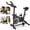 Black+Red + ABS+Rubber+Steel (Q235)+1, variant on LANKANG Adjustable Resistance Indoor Exercise Bike Stationary Cycling Bike with Clear Display Monitor Comfort Seat Handlebars Stable Frame Portable Compact Home Daily Fitness Cycle
