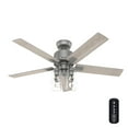 thumbnail image 6 of Hunter 52 inch Indoor Ceiling Fan with LED Lights and Remote Control - Smart Ceiling Fan, Standard Mount, 5 Blades, For Bedroom, Living Room, or Kitchen, Quiet - Techne 52310, Matte Silver, 6 of 20