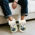 thumbnail image 4 of POLERO Womens Slippers Cartoon Panda Print Winter House Slippers for Women Men Thick Sole Indooor Bedroom Shoes Cozy Gifts, Size 9-10, 4 of 7