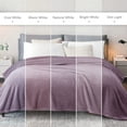 thumbnail image 5 of Exclusivo Mezcla King Size Flannel Fleece Blanket, Super Soft Velvet Plush Bed Blanket, 90x104 Inches, Grayish Purple, 5 of 8