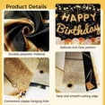 thumbnail image 4 of Happy Birthday Party Backdrop Banner, Glitter Balloon Photography Background, 43.3×70.9" Large Photo Booth Banner, Indoor& Outdoor Birthday Party Decorations for Kids Men Women(Black& Golden), 4 of 6