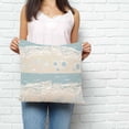 thumbnail image 2 of Summer Beach Pillow Covers 24x24 Inch Decorative Throw Pillow Cover, Ocean Coastal Crabs Sea Turtles Corals Starfish Sofa Pillowcases Accent Cushion Case Home Decor Bedroom Living Room, 2 of 6