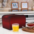 thumbnail image 4 of Cauagu Red Geometric for 4 Slice Toaster Cover (11.4''×7.9''×7.5'') Bread Machine Cover Toaster Protector Kitchen Appliance Dust Cover, 4 of 7