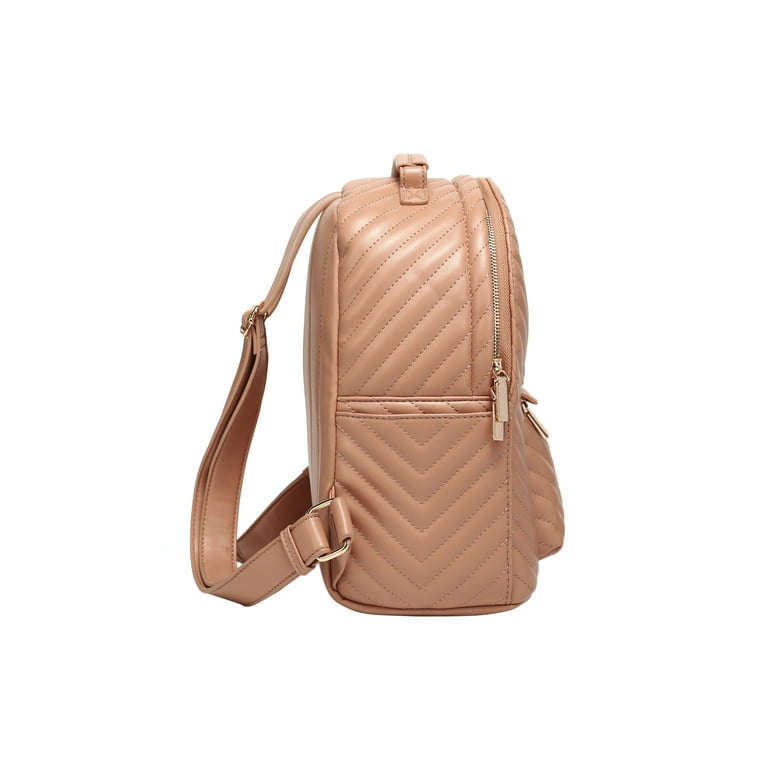 Daisy Rose Backpack Bag - Luxury PU Vegan Leather - Cream Snake