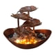 thumbnail image 1 of Moyic Fuente de de agua corriente de hoja de loto de decoración del hogar de lujo de metal con estilo único de luces LED Decoración del hogar bronce, 1 of 6