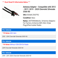 thumbnail image 2 of Antenna Adapter - Compatible with 2012 - 2017, 2019 - 2020 Chevy Silverado 2500 HD 2013 2014 2015 2016, 2 of 2