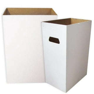 Lavex 40 Gallon Kraft Square Corrugated Cardboard Trash and Recycling  Container