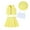 Yellow, variant on Baby Coming Home Outfit Girl Baby Winter Outfit, Girls Fashion V-neck Breasted Suspender Top Pleated Skirt Hat Four Piece Set