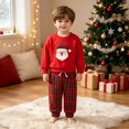 thumbnail image 5 of Linfrsh Toddler Baby Boy Girl Christmas Outfits Print Long Sleeve Tops Jogger Pants Sets Infant Fall Winter Clothes, 5 of 9