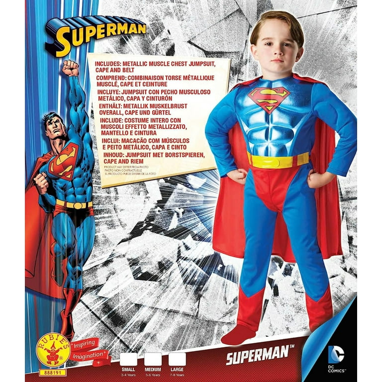 Superman Boys Costume Metallic Chest DC Superman Boys Costume Metallic Chest DC