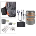 thumbnail image 3 of Juego de Utensilios de cocina kusrkot para acampar 5 piezas Mochilero Senderismo naranja, 3 of 8