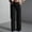 Black, variant on High Waist Single-Button Draped Straight Leg Dress Pants, Breathable Comfort Trousers for Work Commute & Business Style Red S