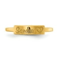 thumbnail image 4 of Solid 14k Yellow Gold Name Bar Ring Band Size 8.5, 4 of 5