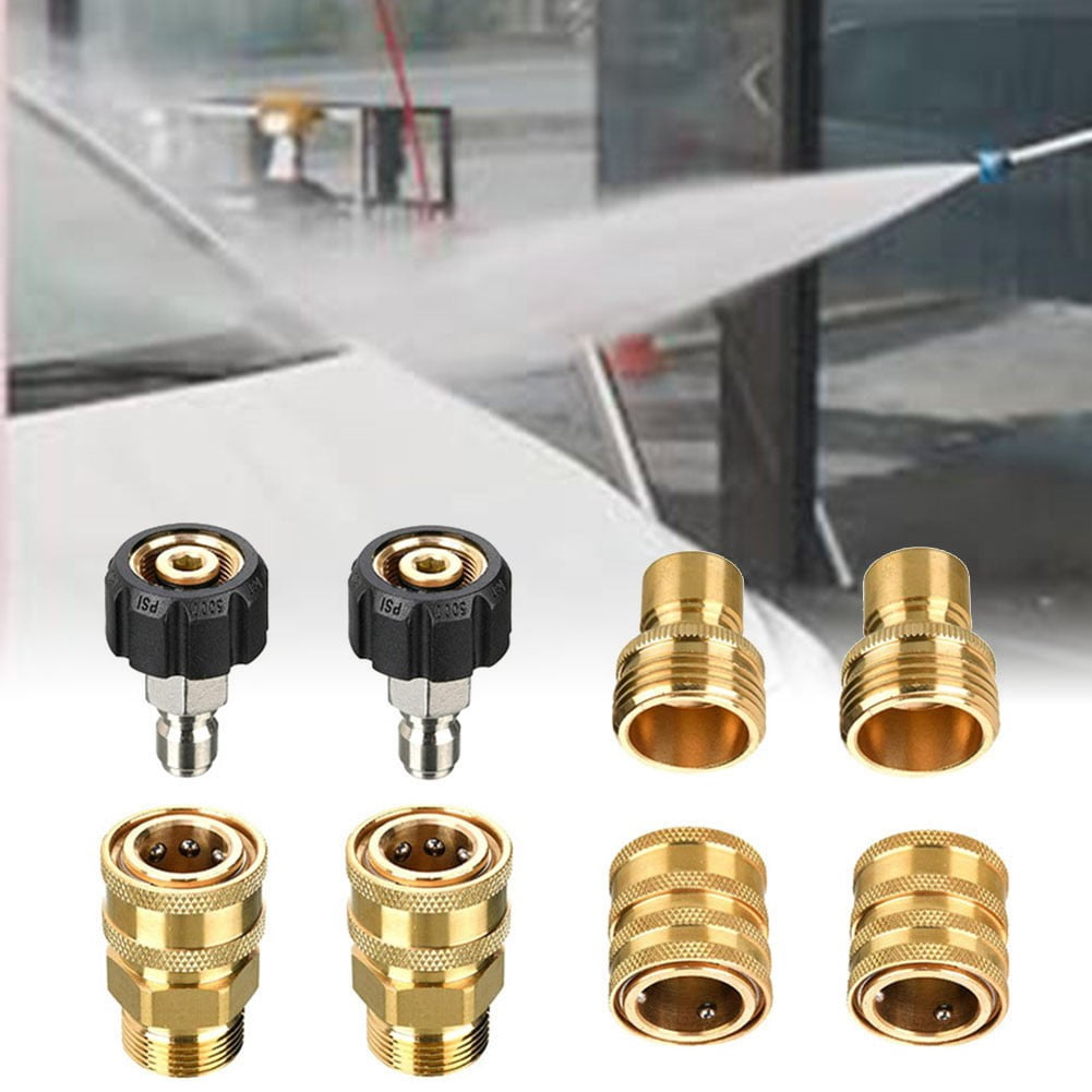 Pressure Washer Quick Disconnect Kit M22 Swivel to 3/8'' Quick Connect Adapter