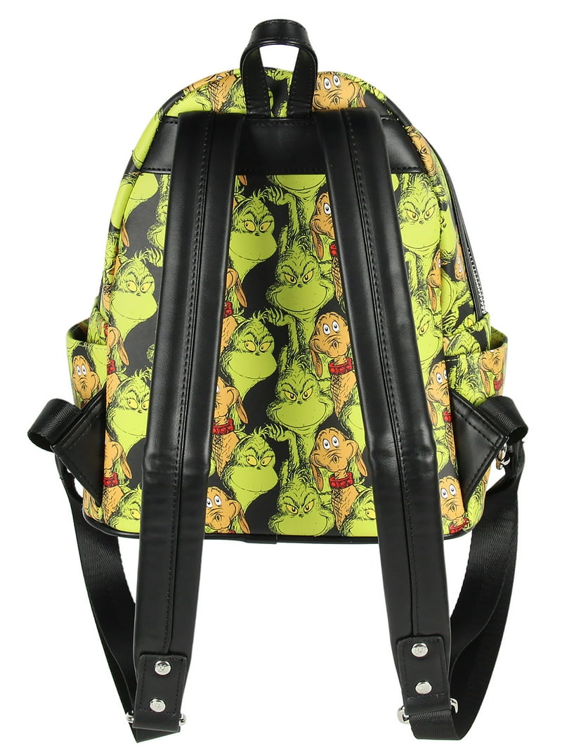 dr seuss - the grinch and max mini backpack Dr. Seuss The Grinch and Max All-Over Print Faux Leather Mini Backpack