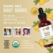 MaryRuth Organics Maca Root Liquid Drops USDA Organic Vegan Gluten Free Alcohol Free, Adults 18+, 1 fl oz