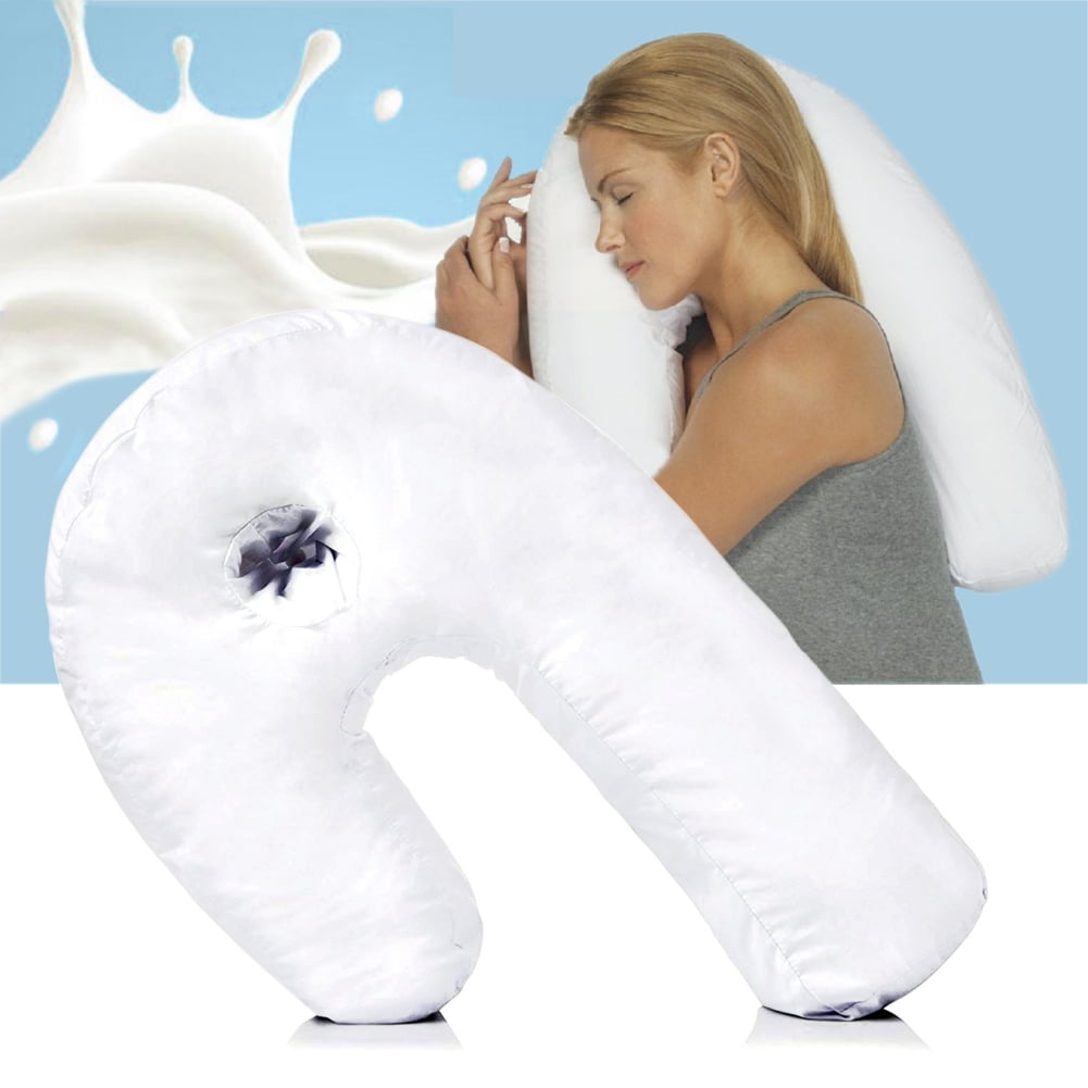 U Shaped Travel Neck Back Pillow for Side Sleeping Neck Spine Protection Cushion 