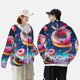 thumbnail image 4 of Fotbe Starry Sky Colorful Donut Chaqueta con Protección Solar UPF 50+ para Hombre y Mujer, Camisa con Capucha y Bolsillos-Large, 4 of 7