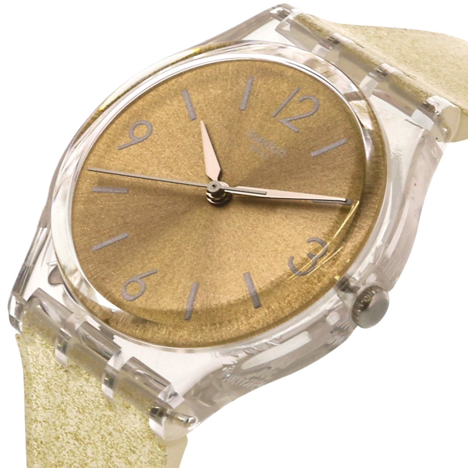 Swatch Women's Sunblush GE242C Gold Silicone Swiss Quartz Fashion Watch |  Walmart Canada
