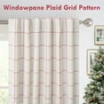 thumbnail image 4 of DriftAway 2 Panels 100% Blackout Windowpane Plaid Linen Curtains Double Layer Drapes for Bedroom Farmhouse Thermal Insulated 3.25 Inch Rod Pocket Back Tab for Living Room, 4 of 5