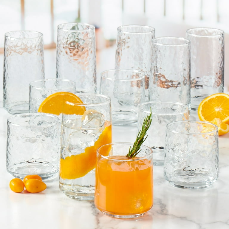 Anchor Hocking Brockhill 12 Piece Drinking Glass Set, 6 Tea Glasses & 6  Rocks Glasses