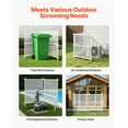 thumbnail image 6 of KFFKFF 2 Panels Outdoor Privacy Screen, 36 x 45 in Fence with 19.7 in Ground Stakes, Pool Equipment Cover, Vinyl Privacy Fence for Trash Cans and A/C Units, White, 6 of 9
