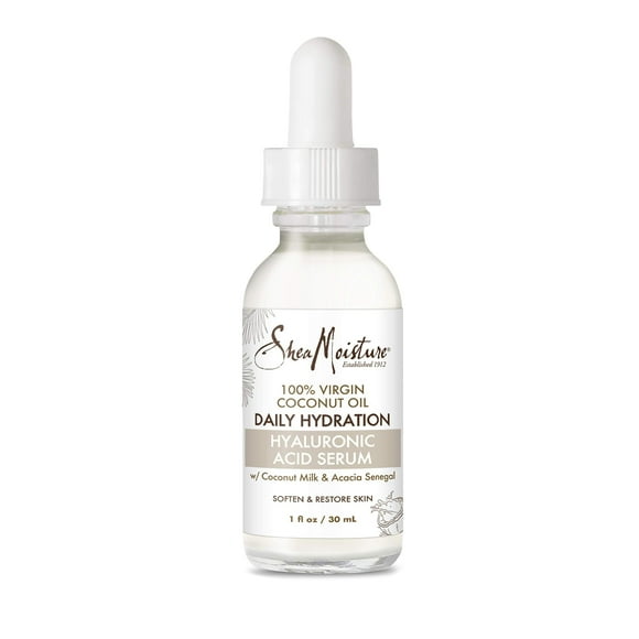 Serum SheaMoisture, ácido hialurónico, 30 ml, piel seca, coco virgen