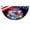 Majestic Landscape, variant on 250th Anniversary USA Half Circle Fan Flag 18"x35.5", 4th of July Independence Day Patriotic Decoration, Red White Blue 1776–2026 America 250th Anniversary Hanging Decor for Porch, Fence & Railing