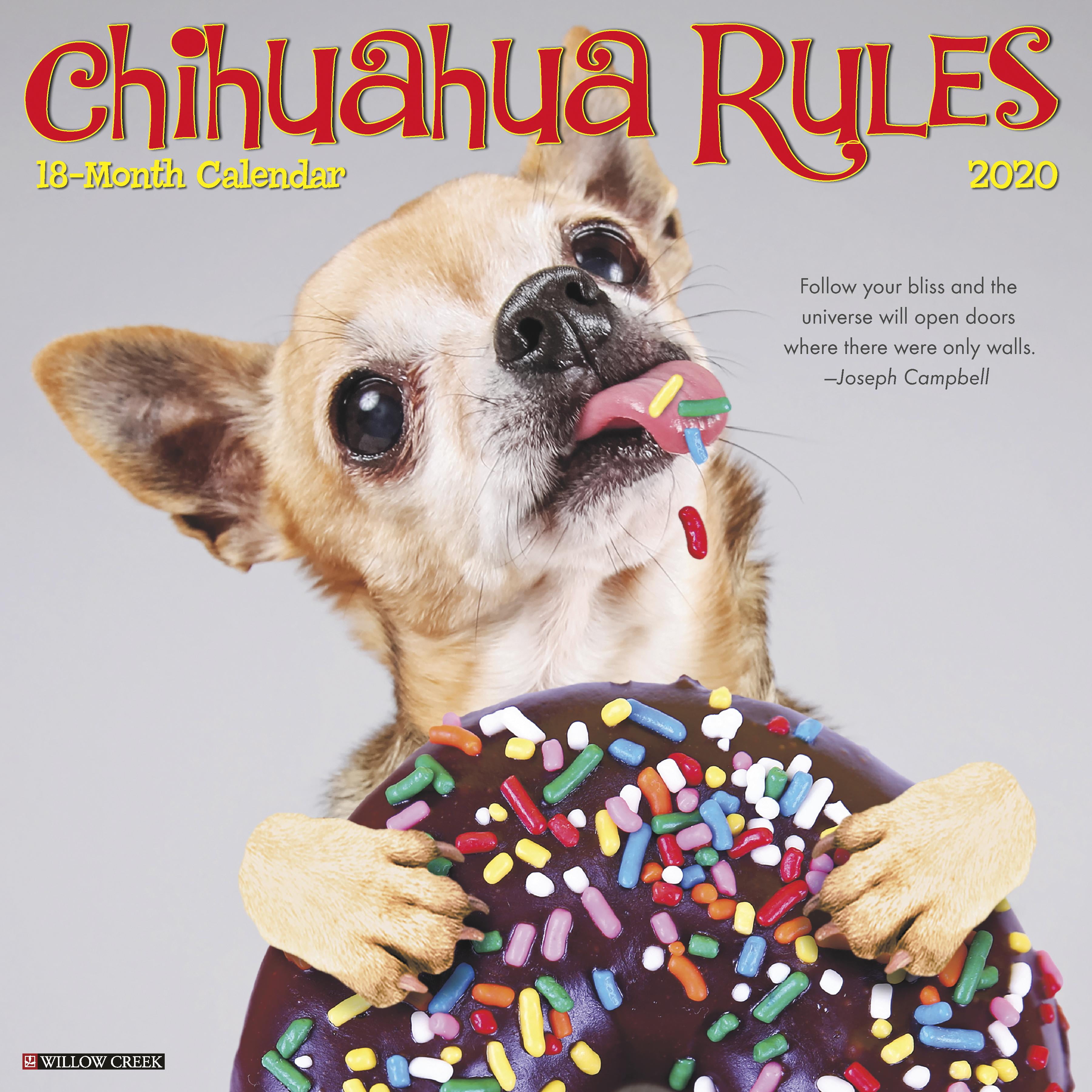 Chihuahua Rules 2020 Wall Calendar (Dog Breed Calendar) (Other