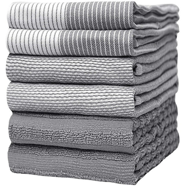 Toallas de cocina Bumble Towels Premium, 20 x 28 cm, 6 unidades, color gris