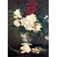 thumbnail image 2 of Manet, Edouard 19x24 Gold Ornate Wood Framed with Double Matting Museum Art Print Titled - Vase of Peonies, 2 of 4