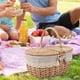 thumbnail image 4 of Cesta de mimbre para picnic, cesta tejida de mimbre con tapa y asa, práctica cesta de almacenamiento de mimbre para parque al aire libre, pan para Pequeño, 4 of 8