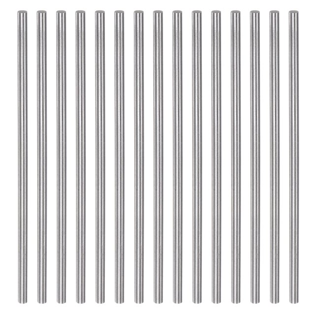 Unique Bargains 15 Packs 3.2mm x 100mm High Speed Steel (HSS) Round Rod Lathe Bar Stock DIY Tool