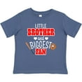 thumbnail image 3 of Inktastic Little Brother and Biggest Fan Baseball Glove and Bat Boys Baby T-Shirt, 3 of 5